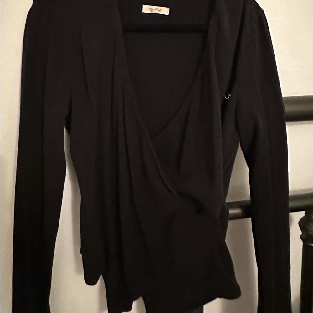 Madewell Black Wrap Bodysuit